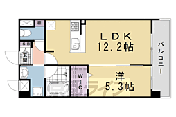 パルティール東山 1LDKの間取図画像