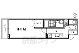 ブライトアイリス 1Kの間取図画像