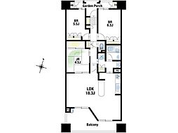 摩耶シーサイドプレイスウエスト1番館 3LDKの間取り