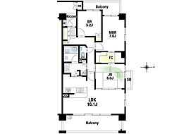 カサーレ茨木園田町 3LDKの間取図画像