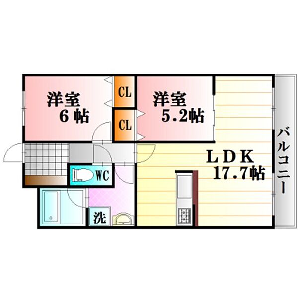 プロスペリティNakamura 504｜広島県広島市安佐南区上安2丁目(賃貸マンション2LDK・5階・63.40㎡)の写真 その2