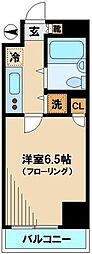 ルーブル野方 1Kの間取図画像