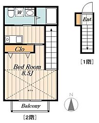 LAPRIMAVERA 1Kの間取図画像
