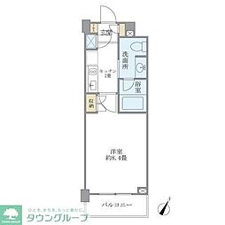 プレミアコート桜台 1Kの間取図画像
