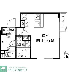プレール・ドゥーク成増 ワンルームの間取図画像