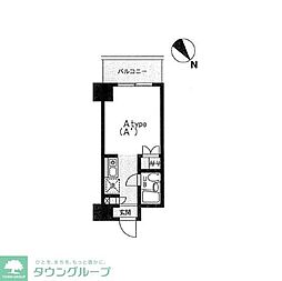 ドエルピュアネス 1Kの間取図画像