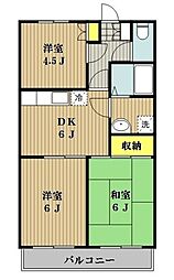 A&Tガーデンハウス 3DKの間取図画像