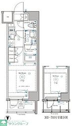 dips野方RESIDENCE 1Kの間取図画像