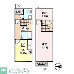 ボナールハウス新川 1SDKの間取図画像