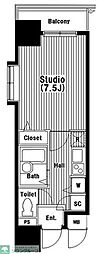 グランド・ガーラ練馬 1Kの間取図画像