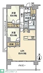 プラウド練馬春日町サンクアージュ 2LDKの間取図画像