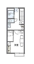 西武池袋線 大泉学園駅 徒歩18分の賃貸アパート 2階1Kの間取り