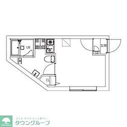 MAXIV　CITY　新江古田 4階ワンルームの間取り