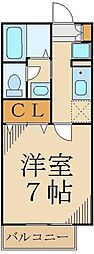西武新宿線 野方駅 徒歩13分の賃貸アパート 2階1Kの間取り
