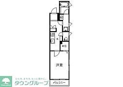 西武池袋線 桜台駅 徒歩10分の賃貸マンション 1階1Kの間取り