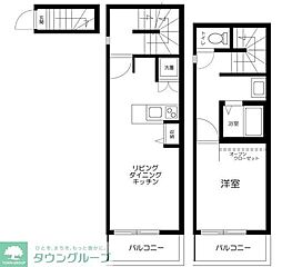 東武東上線 東武練馬駅 徒歩7分の賃貸アパート 2階1LDKの間取り