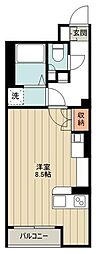 レオネクストベルテンポ 1階ワンルームの間取り