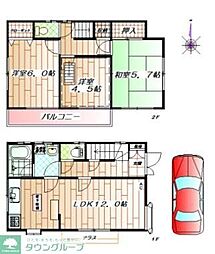西武池袋線 大泉学園駅 徒歩17分の賃貸一戸建て 1階3LDKの間取り