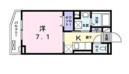 東武東上線 成増駅 徒歩8分の賃貸アパート 3階1Kの間取り