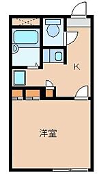 東京メトロ有楽町線 平和台駅 徒歩12分の賃貸マンション 3階1Kの間取り