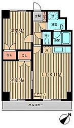 東京メトロ副都心線 平和台駅 徒歩5分の賃貸マンション 1階2LDKの間取り