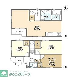 KoletTerrace下落合#01 2SLDKの間取り
