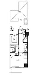 ハーモニーレジデンス池袋ウエストゲート 9階1Kの間取り
