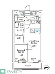 プラネソシエプラス桜台 1SLDKの間取図画像