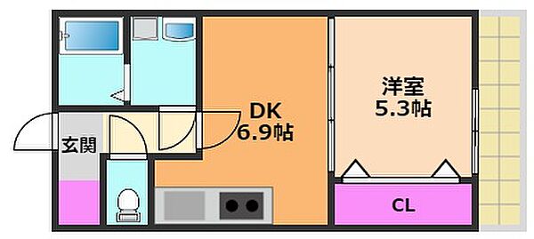 チャルテ高槻富田A棟 ｜大阪府高槻市富田町5丁目(賃貸アパート1DK・1階・31.68㎡)の写真 その2