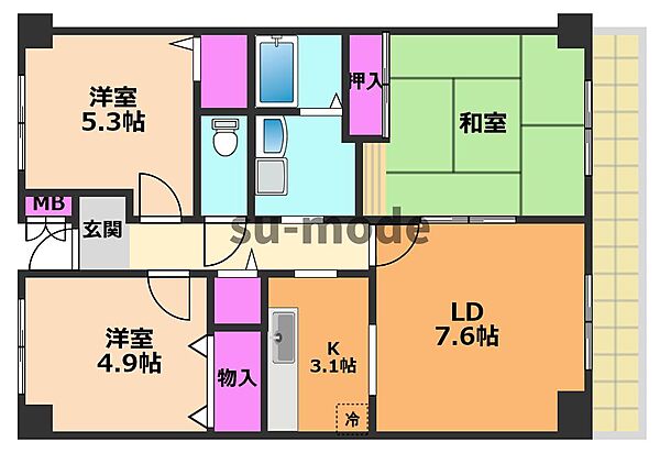 同じ建物の物件間取り写真 - ID:227082535350