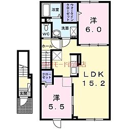 エコビレッジイースト 2LDKの間取図画像