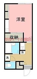エマジュード 1Kの間取図画像