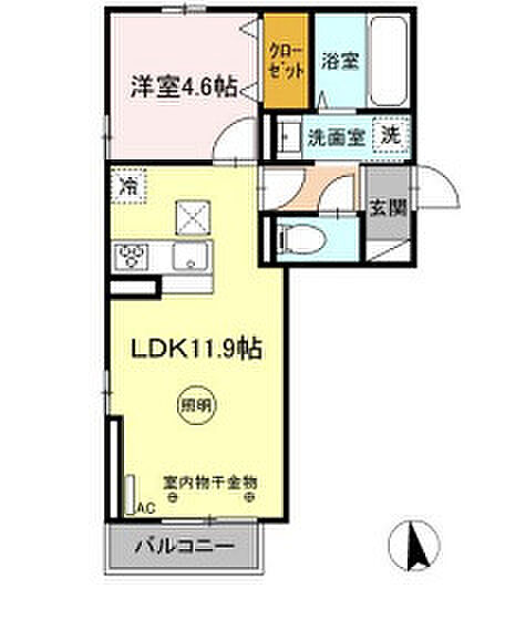 ブレッザ 203｜福岡県うきは市吉井町(賃貸アパート1LDK・2階・40.00㎡)の写真 その3