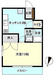アヴァンセ光岡 1DKの間取図画像