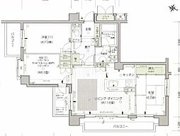 クリオ上大岡十番館 3LDKの間取図画像
