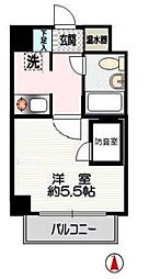 クリオ鶴ヶ峰壱番館 1Kの間取図画像