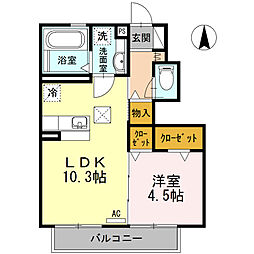 間取図画像 1LDK
