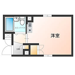 AURELIA ワンルームの間取図画像