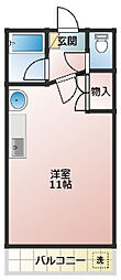 プチリヴェール田町 ワンルームの間取図画像