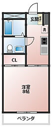 エス・ディアス 1Kの間取図画像