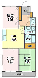 ジニアス塩澤 3DKの間取図画像