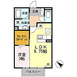 ピュアハウス 1LDKの間取図画像