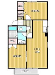 メゾン・ルポ 2LDKの間取図画像