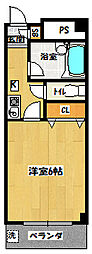 セピアコート11 1Kの間取図画像