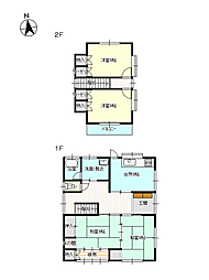JR青梅線 青梅駅 徒歩11分の賃貸一戸建て 4DKの間取り