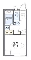 JR横浜線 相原駅 徒歩24分の賃貸アパート 1階1Kの間取り
