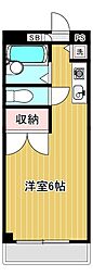 京王線 高幡不動駅 徒歩2分の賃貸アパート 3階ワンルームの間取り