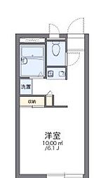 多摩都市モノレール 万願寺駅 徒歩10分の賃貸アパート 1階1Kの間取り