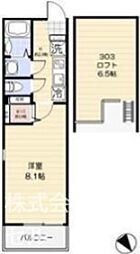京王線 京王八王子駅 徒歩7分の賃貸アパート 1階1Kの間取り