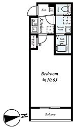 JR五日市線 拝島駅 徒歩7分の賃貸アパート 2階1Kの間取り